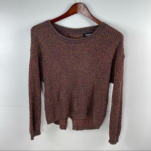 Express NWT Rainbow Knit Sweater With Open Back S